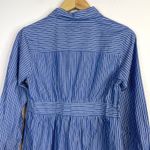 Mille Button Down Blue Striped Oxford Long Sleeve Shirt Dress Shirtdress XS Photo 7
