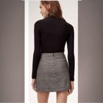 Aritzia  Wilfred Dorine Front Wrap Mini Skirt Plaid Wool / Cashmere Size 10 Photo 3