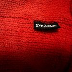 prAna  Chenille Sweater Long Sleeve knitted V-Neck Pullover Red Medium Photo 1