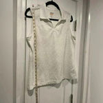 IZOD  Performance Movement Cool Fx White Collared V Neck Sleeveless Polo Size L Photo 8