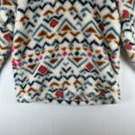 Eddie Bauer Womens Small Faux Fur Pullover Aztec Print Quarter Zip Pink Trim Photo 10