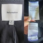 Reformation Miara Dress Mini Organic-Cotton Lace-Trim Black M NWT Photo 6