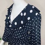 Susan Tudor Vintage Black Polkadot 1980’s Peasant Dress Size M Photo 5