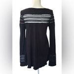 Free People Black mesh see through Long Sleeve Top size S Photo 1