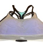 Victoria's Secret  VSX Angel Sports Bra 34B Racerback Purple Teal White Mesh Photo 2