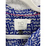 HD in Paris  Anthropologie Women's Half Button Down Shirt Blue Size 04 Chevron Photo 13