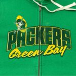Retro Sport Green Bay Packers Football Green Full Zip Hoodie Sweatshirt Womens L Size L Photo 1