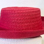 Liz Claiborne "Red Hat Villager" China Straw Hat - Red Hat Ladies Lightweight Photo 3