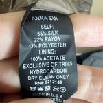 Anna Sui Klimt Print Metallic Burnout Velvet Metallic Clip Jacquard Dress Size 4 Photo 5