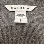 Athleta  Uptempo Ribbed Henley Top Size Small Heather Gray‎ Long Sleeve Shirt Photo 3
