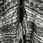 Lucky Brand One Size Poncho Sweater Aztec Tie Front Blanket Wool Blend Women’s Photo 4