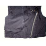 New NWT Womens 4 Designer Costume National Denim Moto Vest Black 40 Italy CNC S Photo 3