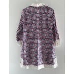 Tizzie Dress Womens Small Pink Blue Mini Tunic‎ Collar Luxury Preppy Resort Photo 1
