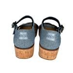 Toms Chambray Cork Wedge Sandals Women’s Size 9 Photo 4