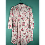Laura Ashley Women's Pajamas XL White Pink Floral Striped Nightshirt Photo 5