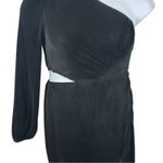 Hello Molly Black Midi Dress Size 6 One Shoulder Cut Out Waist Party Wedding Photo 4
