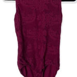 Shape FX Burgundy Lace Bodysuit Size S Photo 0