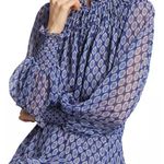 Anthropologie Misa Los Angeles Almaha Blouson Minidress Size S Majorelle Lapis Tile Photo 6