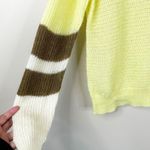Scotch & Soda Sweater Womens M Linen Mohair Wool Colorblock Sleeves in Citrus Photo 8