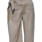 Cache Sand Beige Tan Self Belt Bermuda Walking City Short Belted New NWT $88 Photo 0