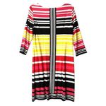 London Times  Sheath Dress 12 Vibrant Stripes Geometric Bold Career Modern Chic Photo 2