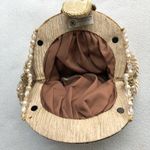 Vintage Motif by Mary Frances Flower Embellished Beaded Handbag Ivory Cream Gold Photo 4