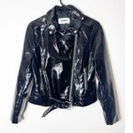 BB Dakota Its Electric Vinyl Moto Jacket Black Medium Photo 2
