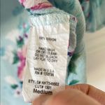 Newbury Kustom Blue and Pink Blouse with Floral Print and Flared Sleeves Photo 1