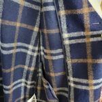 Artisan NY Women's Coat Jacket M Blue Plaid Wool Blend Fleece Collared Buttons Photo 5