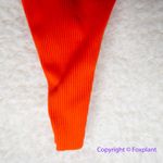 New! Zulu & Zephyr Free People Tie Curve Brief Bikini Bottoms orange red, size 6 Photo 4