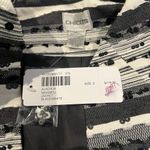 Chico's  women's sz 2 Sequin striped black & white blazer jacket NWT Photo 6