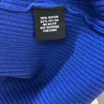 Catherine Malandrino  Electric Blue Cross chest ribbed sweater! Stunning Photo 3