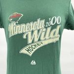 Majestic Minnesota Wild Green Hockey Tee Short Sleeve Top Fan Gear NHL Sports S Photo 1