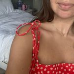 Oh Polly Adorable red and white flowy dress Photo 3