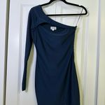 superdown Revolve  One Sleeve Navy Blue Spandex Dress Size S Photo 2