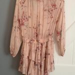 Love Shack Fancy Pink Pleated Ruched Long Sleeve Dress Photo 2