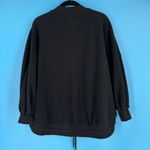 Nap Women's Loungewear Terry Cropped Boxy Drawstring Hem Sweatshirt Black Small Photo 2