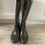 Michael Kors brown Fulton harness tall rain rubber boots women’s size 10 Photo 1
