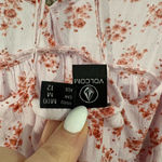 Volcom  Pink Hi Low Mini Dress Floral Tunic- Size Medium Photo 3