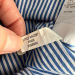 J.Crew Band Collar Ruffle Front Striped Long Sleeve Shirt Photo 9