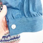 Cider NWT  Womens Southwestern Aztec Fair Isle Peter Pan Collar Denim Tunic Dress Photo 6