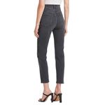 EXPRESS Super High Waisted Black Tonal Snakeskin Print Slim Ankle Jeans NWT Photo 2