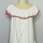 J.Crew Rose Off The Shoulder Embroidered Top XXL Photo 3