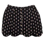 Urban Outfitters  Cooperative Black Button Front Scalloped Mini Skirt Photo 1