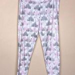 Disney Parks Women’s Castle Print Pink White Gray Stretch Pull-On Leggings Photo 0