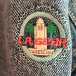 VTG 80s 90s LA GEAR cropped pastel patchwork streetwear jean jacket rockabilly L Size L Photo 4