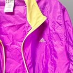 Adidas Purple & Neon Yellow  Lightweight MiCoach Reflective Zip Windbreaker Sz M Photo 2