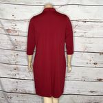 Isaac Mizrahi Live! NWT Size 1X Red - Jewel Embellished Mock Neckline Knit Dress Photo 3