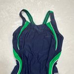One Piece Swimsuit sz 8/34 Navy Blue Speedo Taper Splice Bathing Suit Photo 6