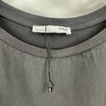 ZARA Dark Grey Ruffle Poplin Pullover Tunic Mini Dress Women's Size Small Photo 2